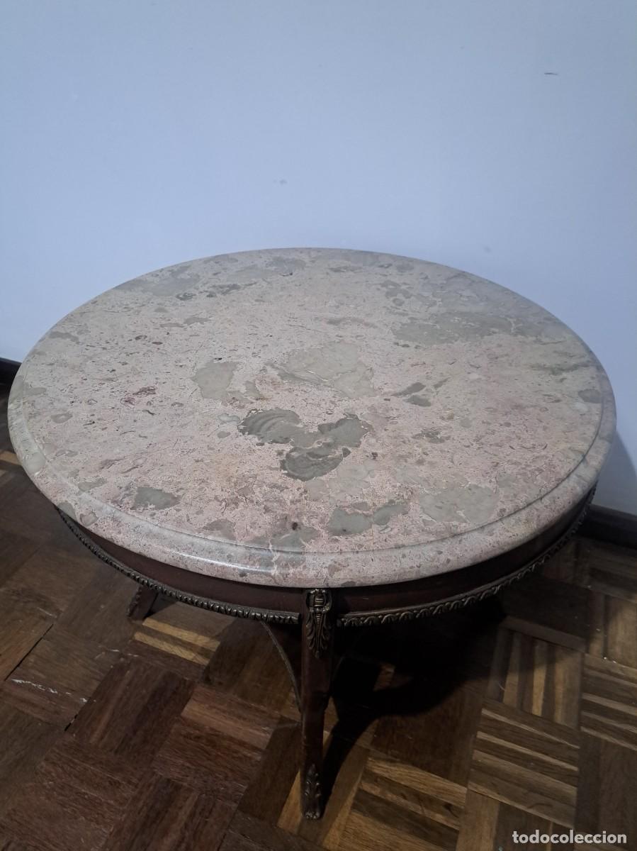 Antig&uuml;edades: MESA IMPERIO - MADERA, M&Aacute;RMOL Y BRONCE - Foto 5