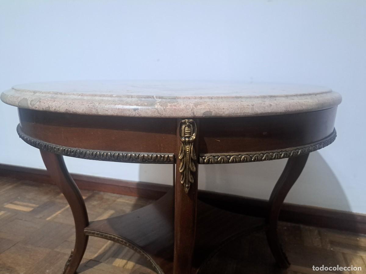 Antig&uuml;edades: MESA IMPERIO - MADERA, M&Aacute;RMOL Y BRONCE - Foto 7