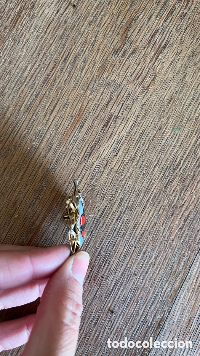 Antig&uuml;edades: Relicario sagrado coraz&oacute;n broche - Foto 5