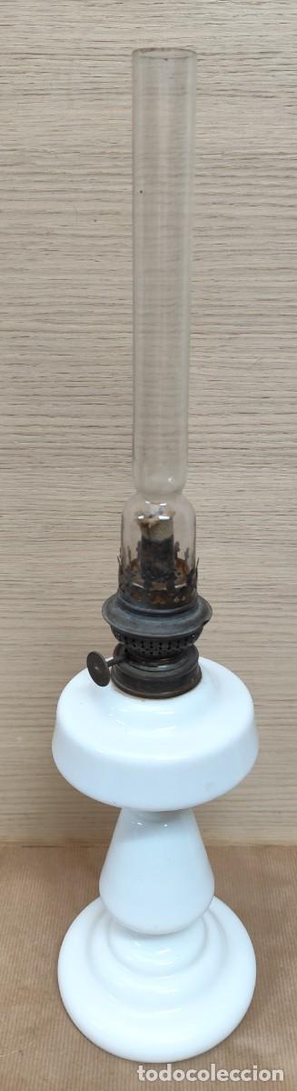 Antig&uuml;edades: Antiguo quinque de opalina, siglo XIX - Foto 4