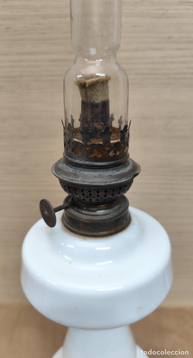 Antig&uuml;edades: Antiguo quinque de opalina, siglo XIX - Foto 5