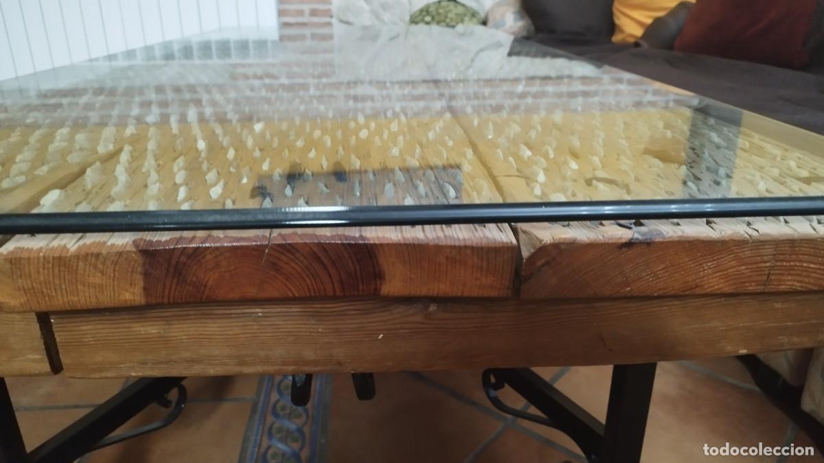 Antig&uuml;edades: Mesa con trilla y patas de forja - Foto 6