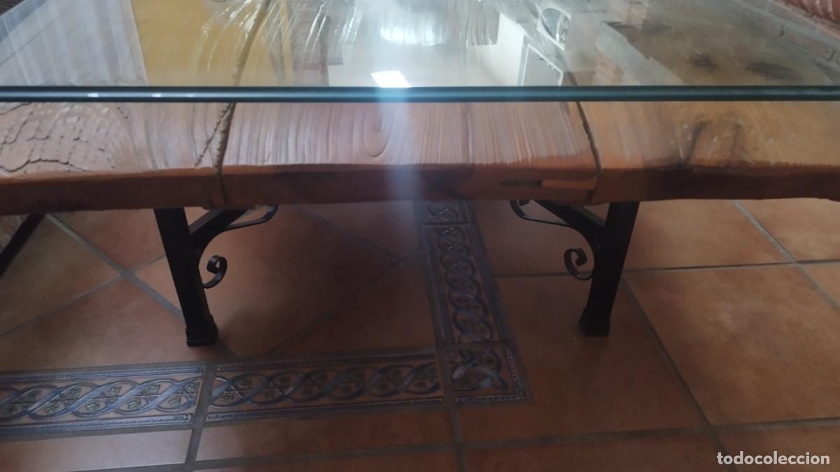 Antig&uuml;edades: Mesa con trilla y patas de forja - Foto 7