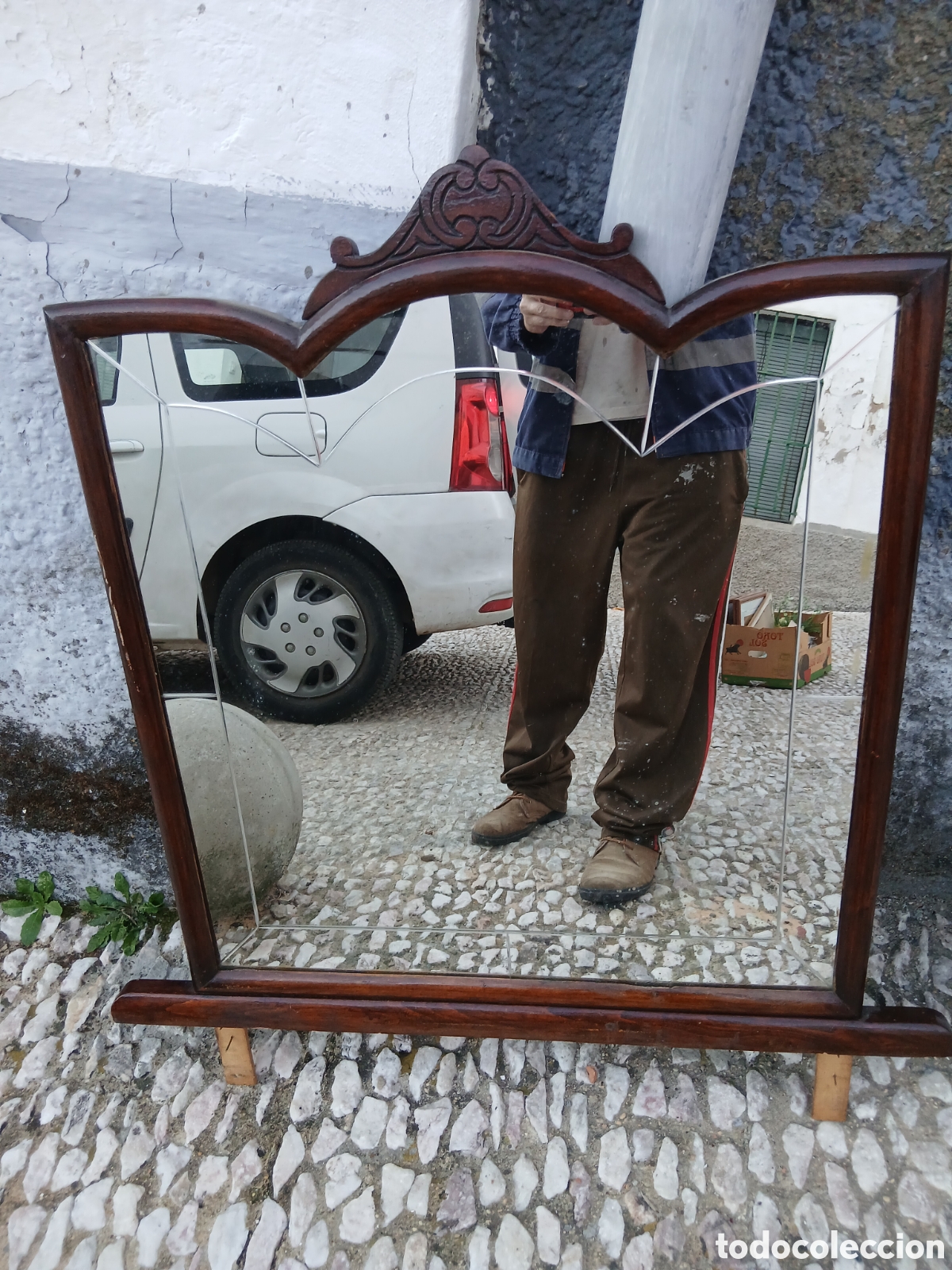 Antig&uuml;edades: Espejo antiguo de madera - Foto 1