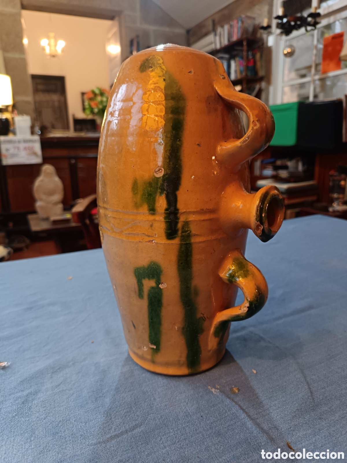 Antig&uuml;edades: Botijo de barro esmaltado - Foto 3