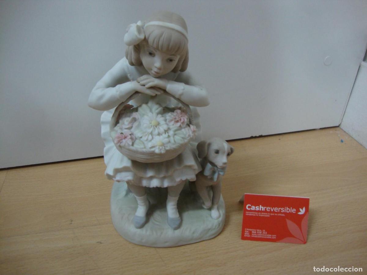 Antiques: FIGURA NI&Ntilde;A FLOREAL 1970 LLADRO (28104)