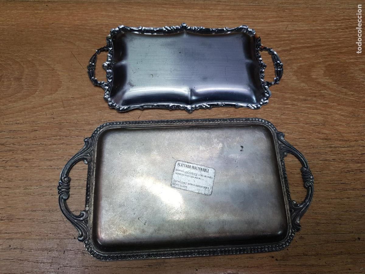 Antig&uuml;edades: LOTE DE 2 BANDEJAS-PLATEADOS - Foto 2