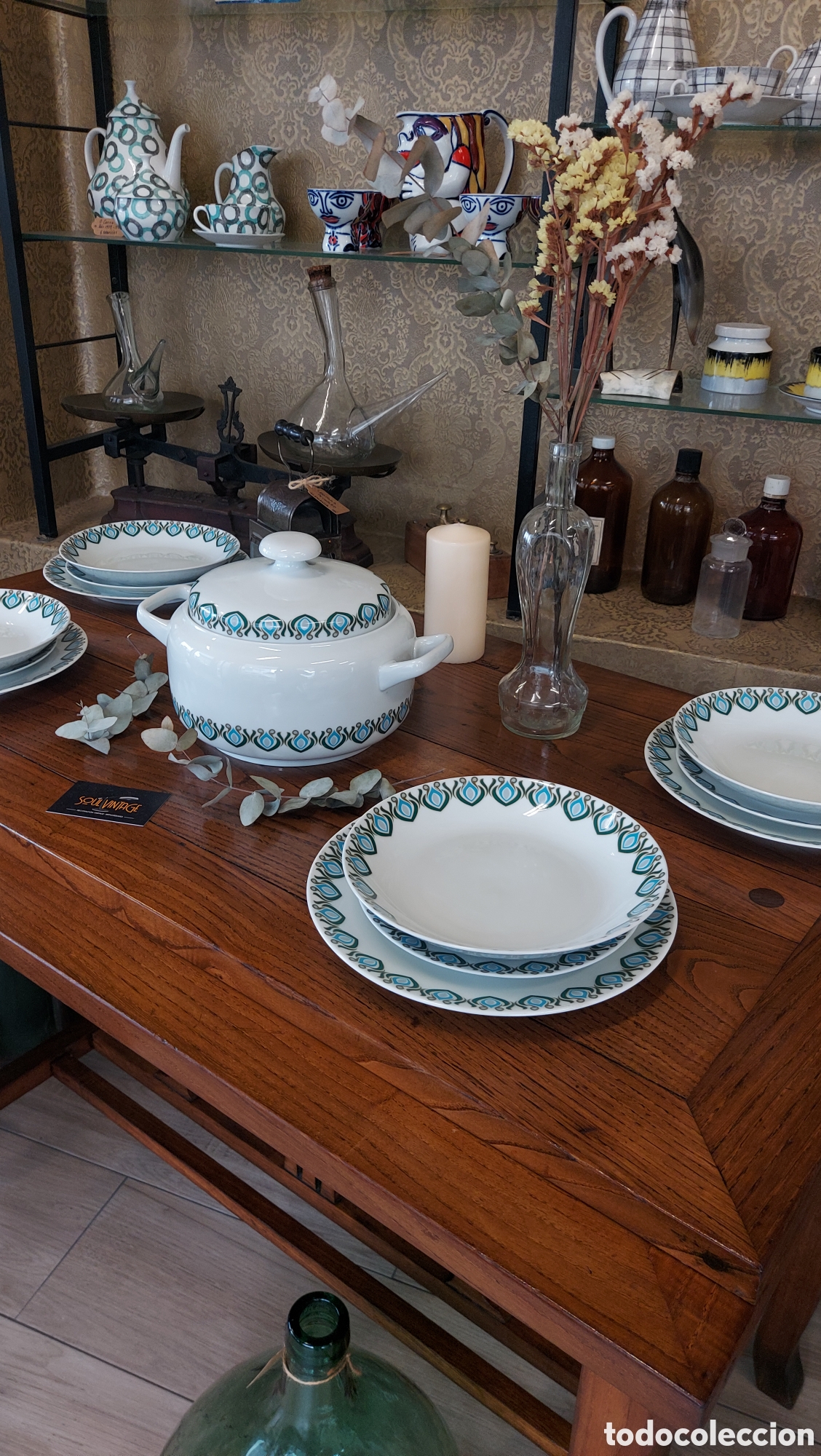 Antig&uuml;edades: Mesa de madera de casta&ntilde;o circa 1940 - Foto 3