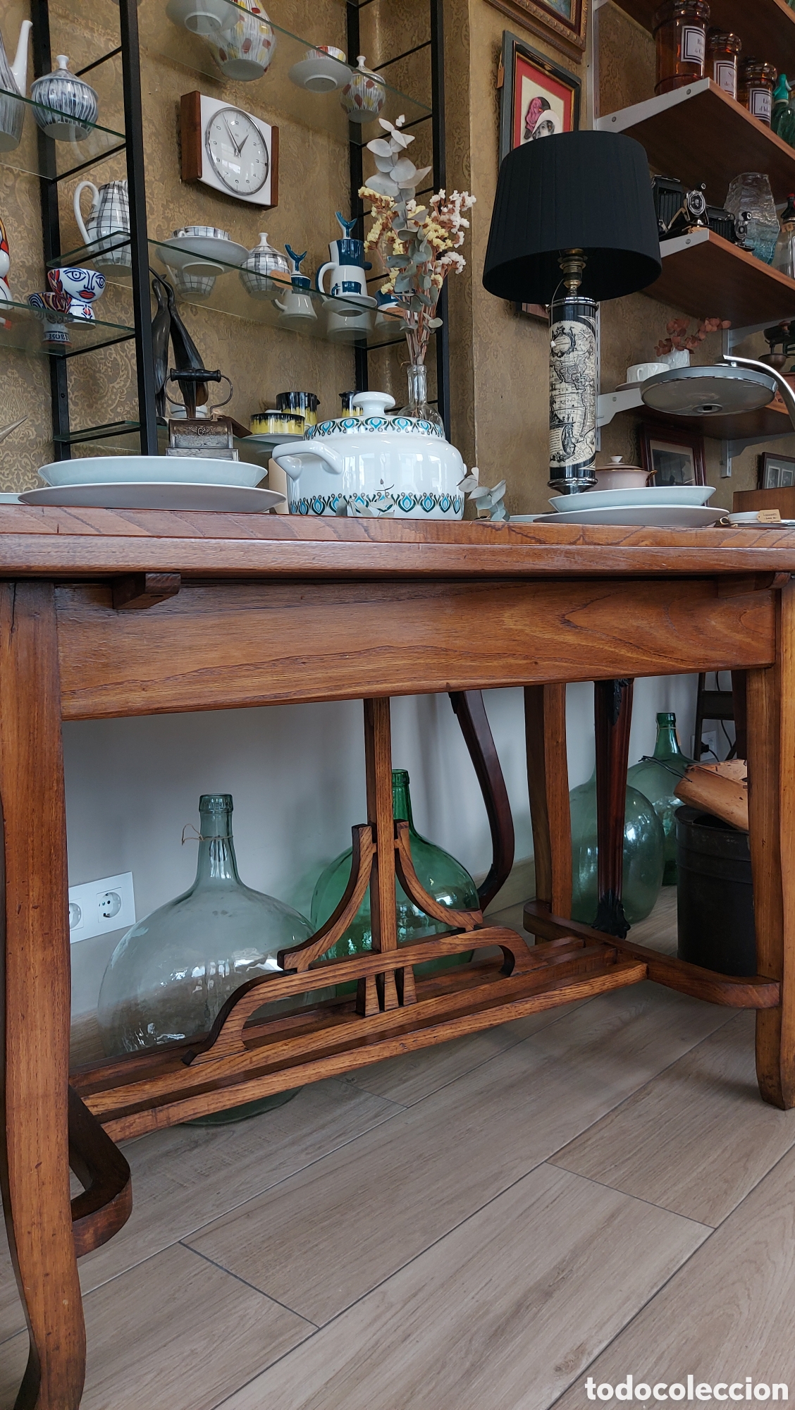 Antig&uuml;edades: Mesa de madera de casta&ntilde;o circa 1940 - Foto 14