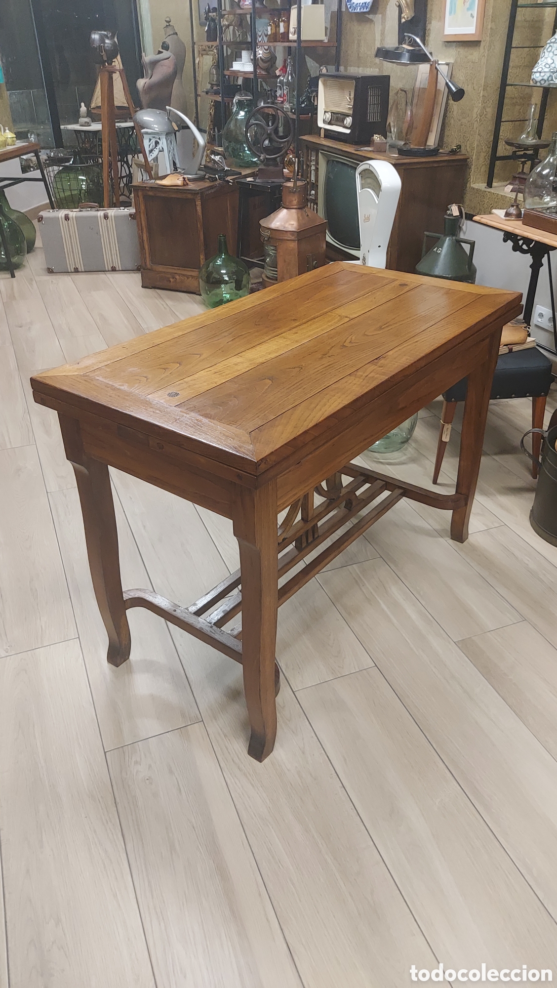 Antig&uuml;edades: Mesa de madera de casta&ntilde;o circa 1940 - Foto 15