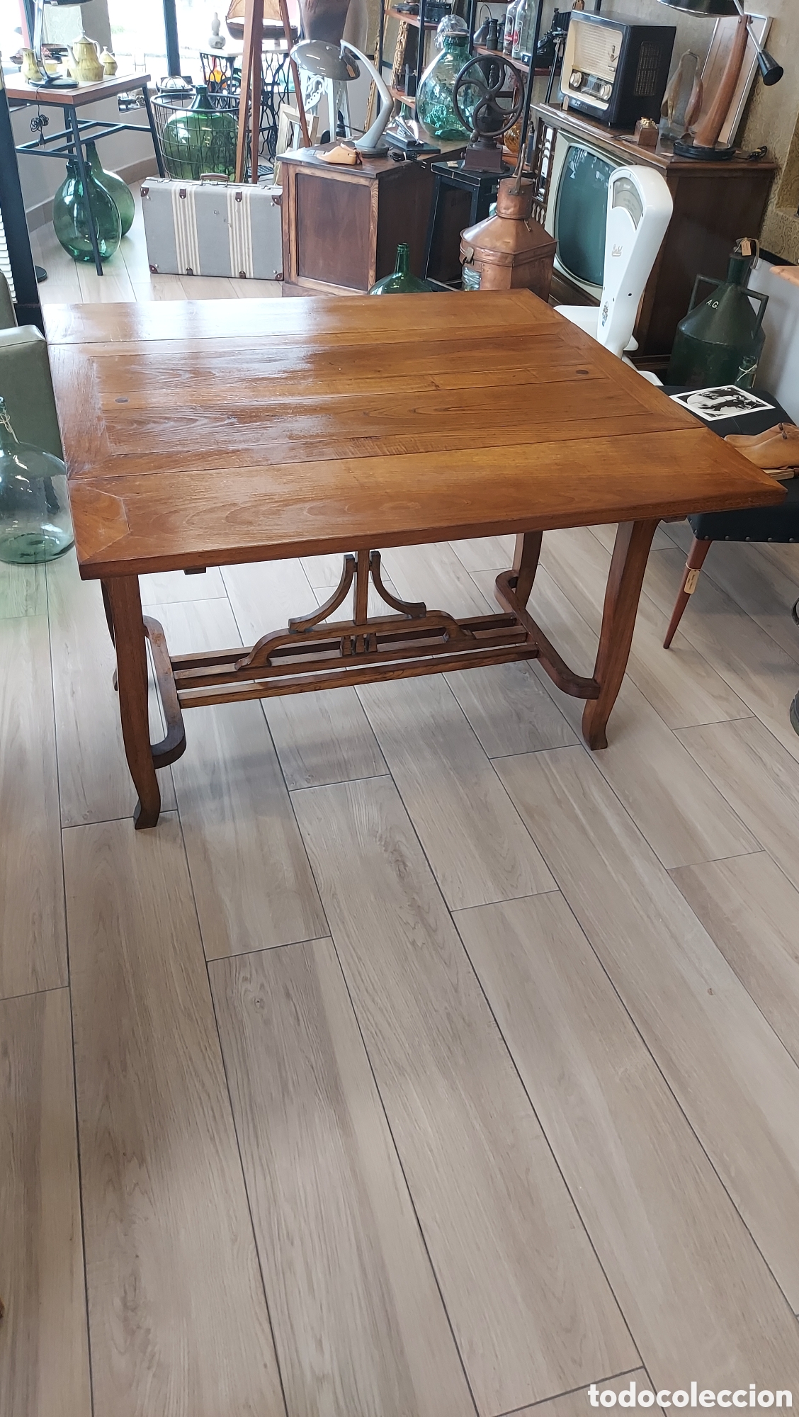 Antig&uuml;edades: Mesa de madera de casta&ntilde;o circa 1940 - Foto 16