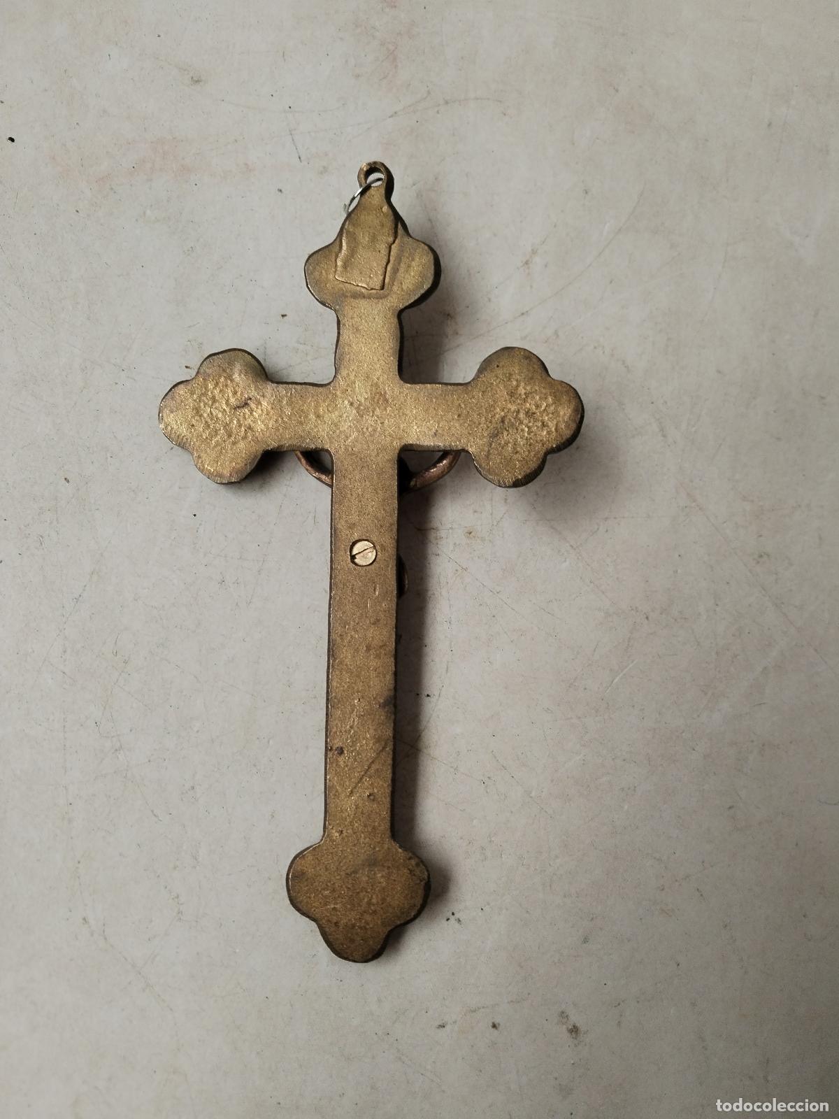Antig&uuml;edades: cristo en cruz en bronce - c173 - Foto 3