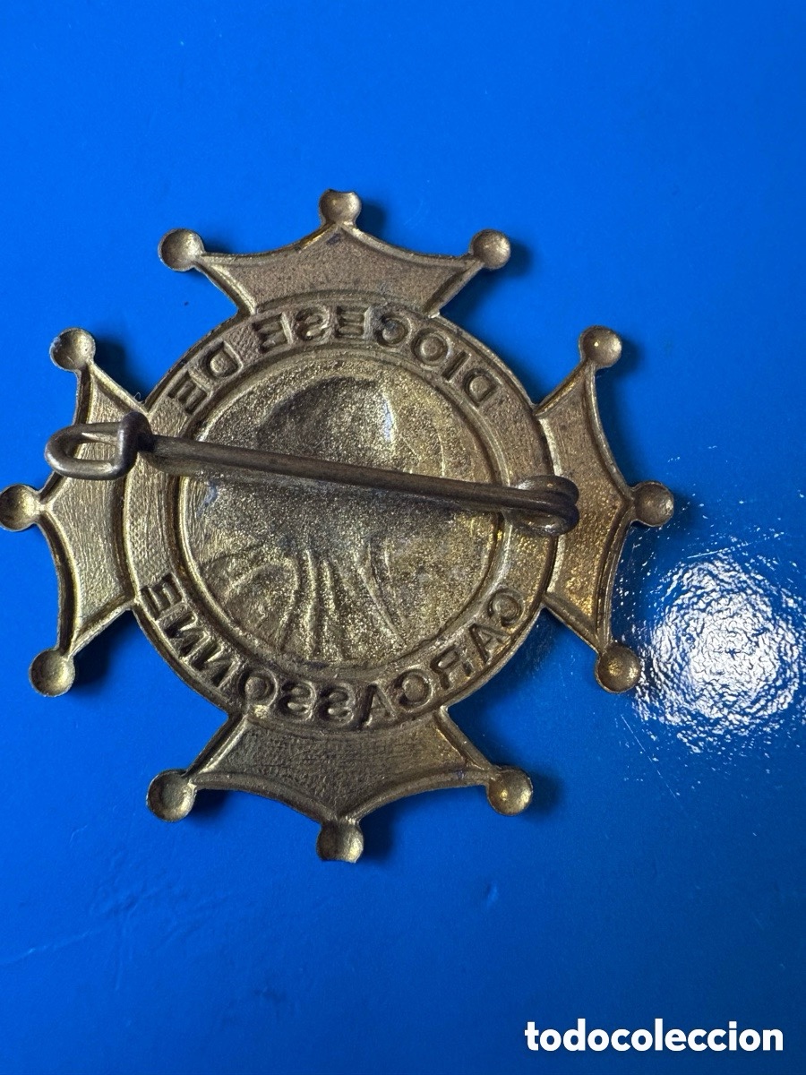 Antig&uuml;edades: Broche medalla Di&oacute;cesis de Carcassonne (A5) - Foto 2