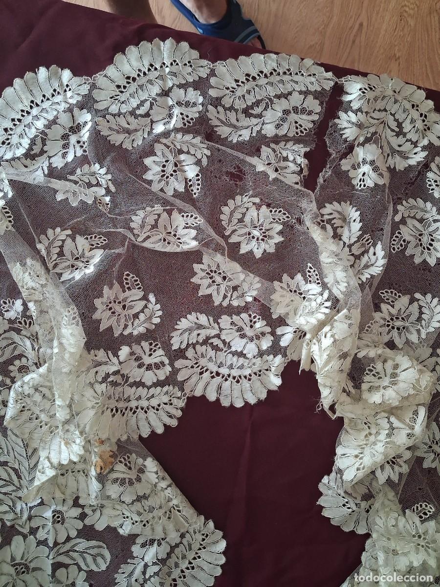 Antig&uuml;edades: Mantilla antigua encaje Ca&eacute;n - Foto 5