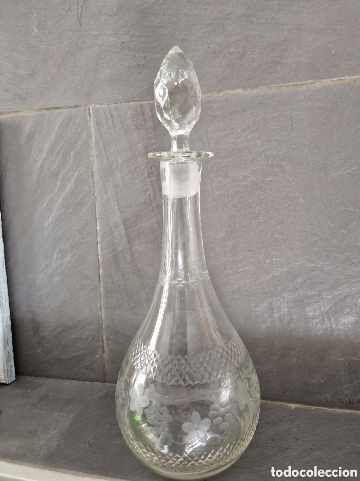 Antig&uuml;edades: Licorera cristal tallado - Foto 7