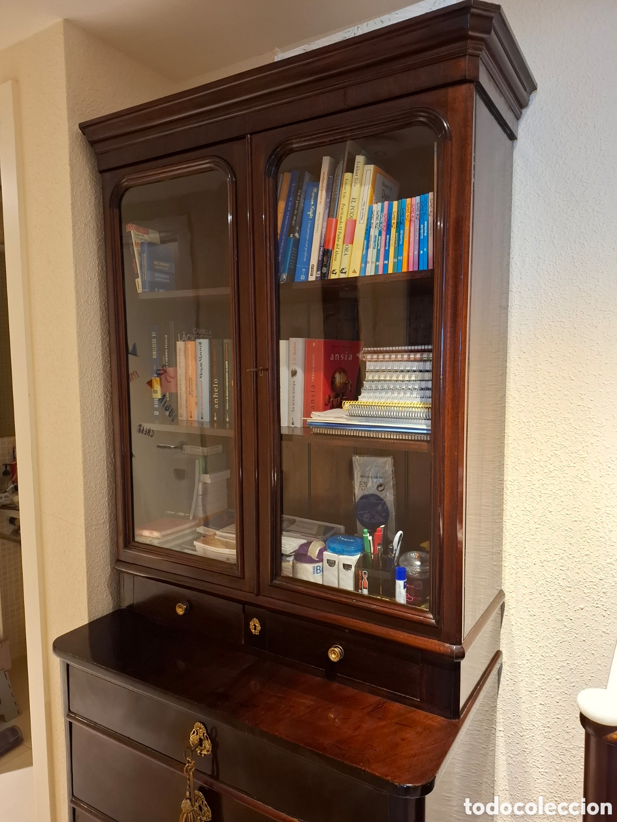 Antig&uuml;edades: Librer&iacute;a antigua de caoba - Foto 2