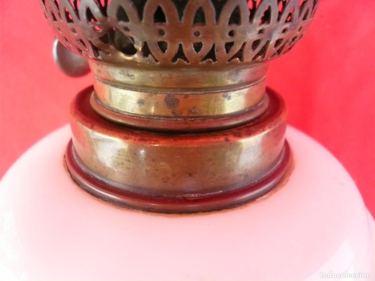 Antig&uuml;edades: ANTIGUO QUINQU&Eacute; DE OPALINA BLANCA. FRANCIA - Foto 12