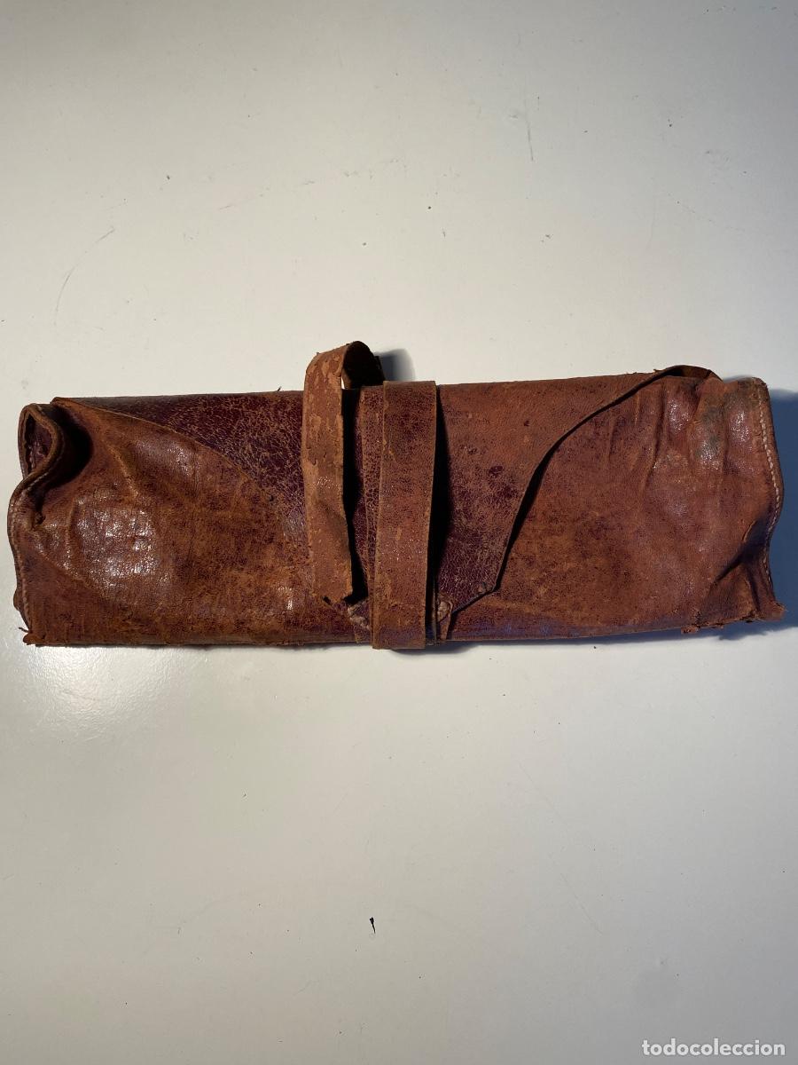 Antig&uuml;edades: Bolsa de cuero para documentos, S-XIX - Foto 1