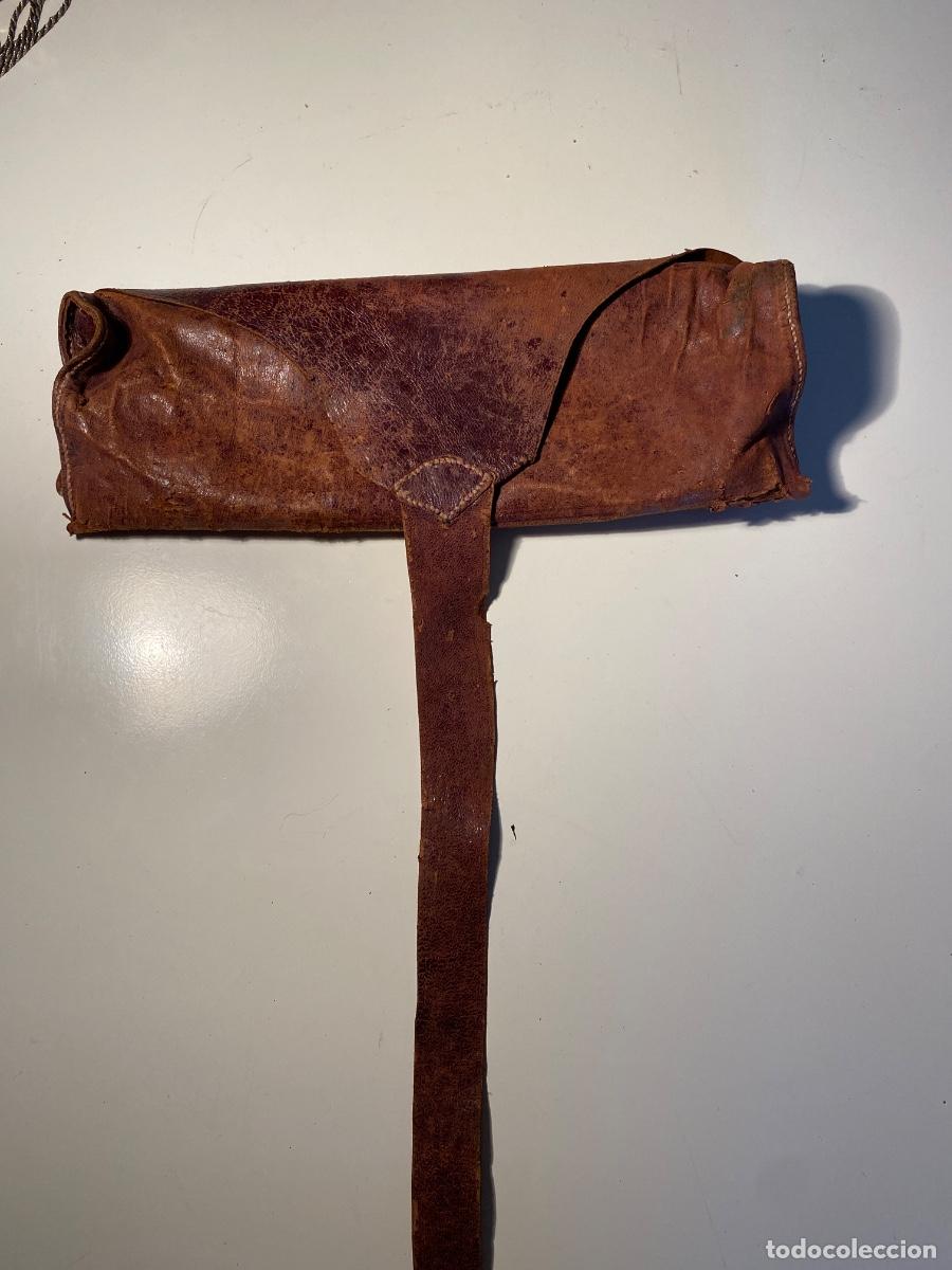 Antig&uuml;edades: Bolsa de cuero para documentos, S-XIX - Foto 2