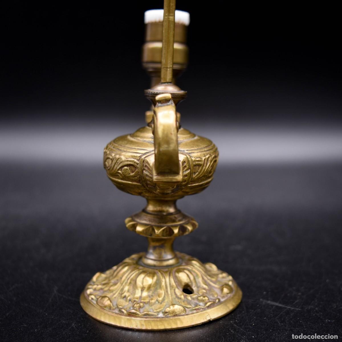 Antig&uuml;edades: L&aacute;mpara aladina realizada de bronce - Foto 13