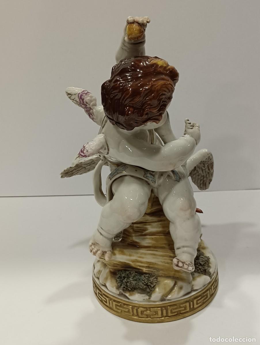Antig&uuml;edades: ANGELOTE PORCELANA ALGORA CON OCA - Foto 5