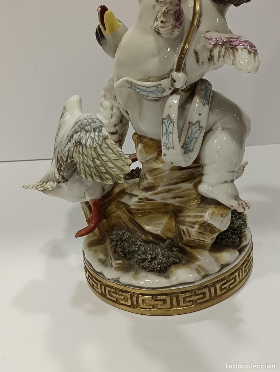 Antig&uuml;edades: ANGELOTE PORCELANA ALGORA CON OCA - Foto 7