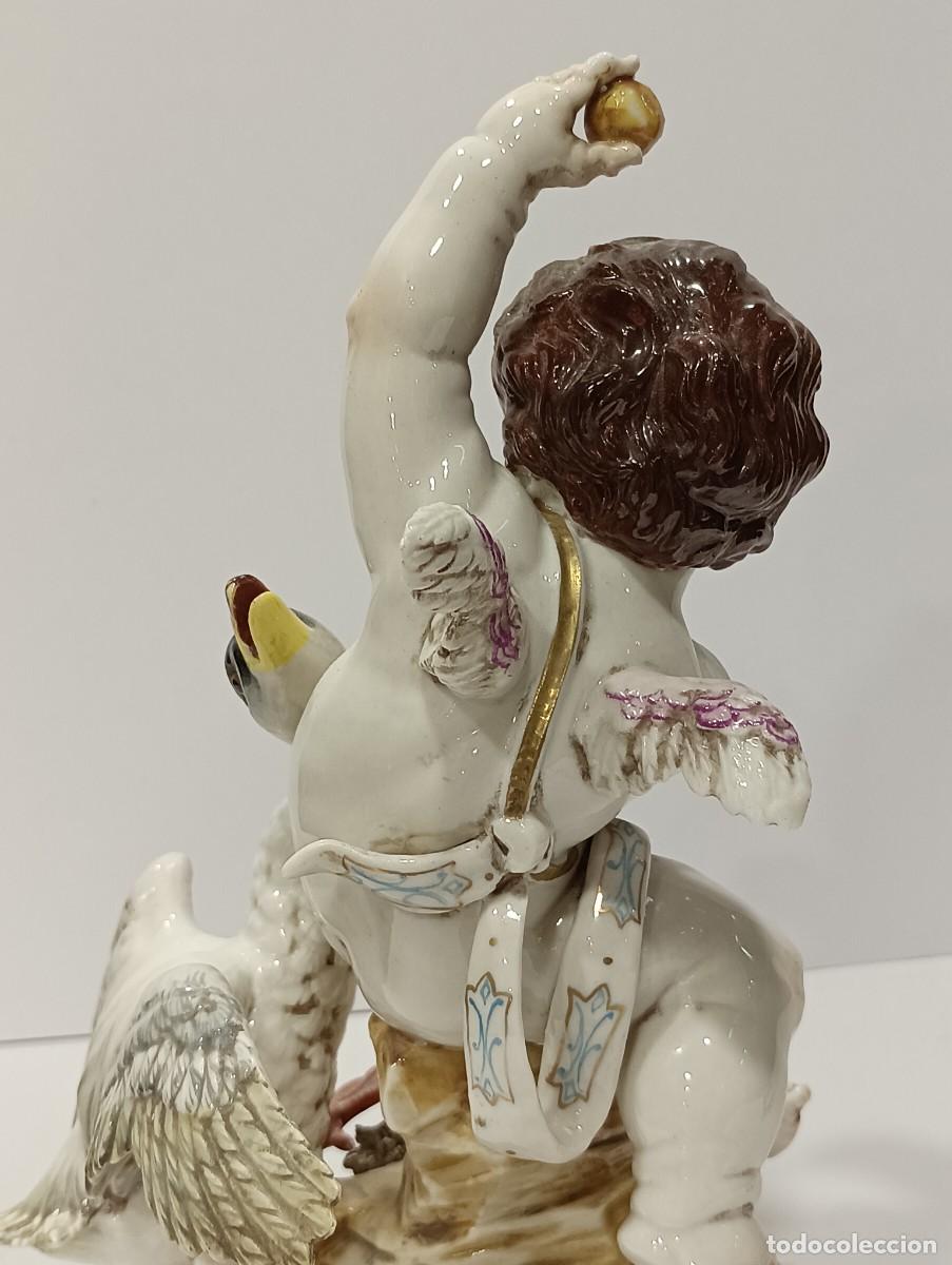 Antig&uuml;edades: ANGELOTE PORCELANA ALGORA CON OCA - Foto 8