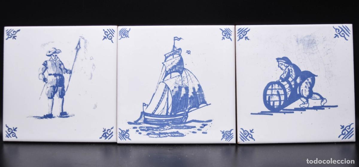 Antig&uuml;edades: Azulejos antiguos pintados - Foto 2