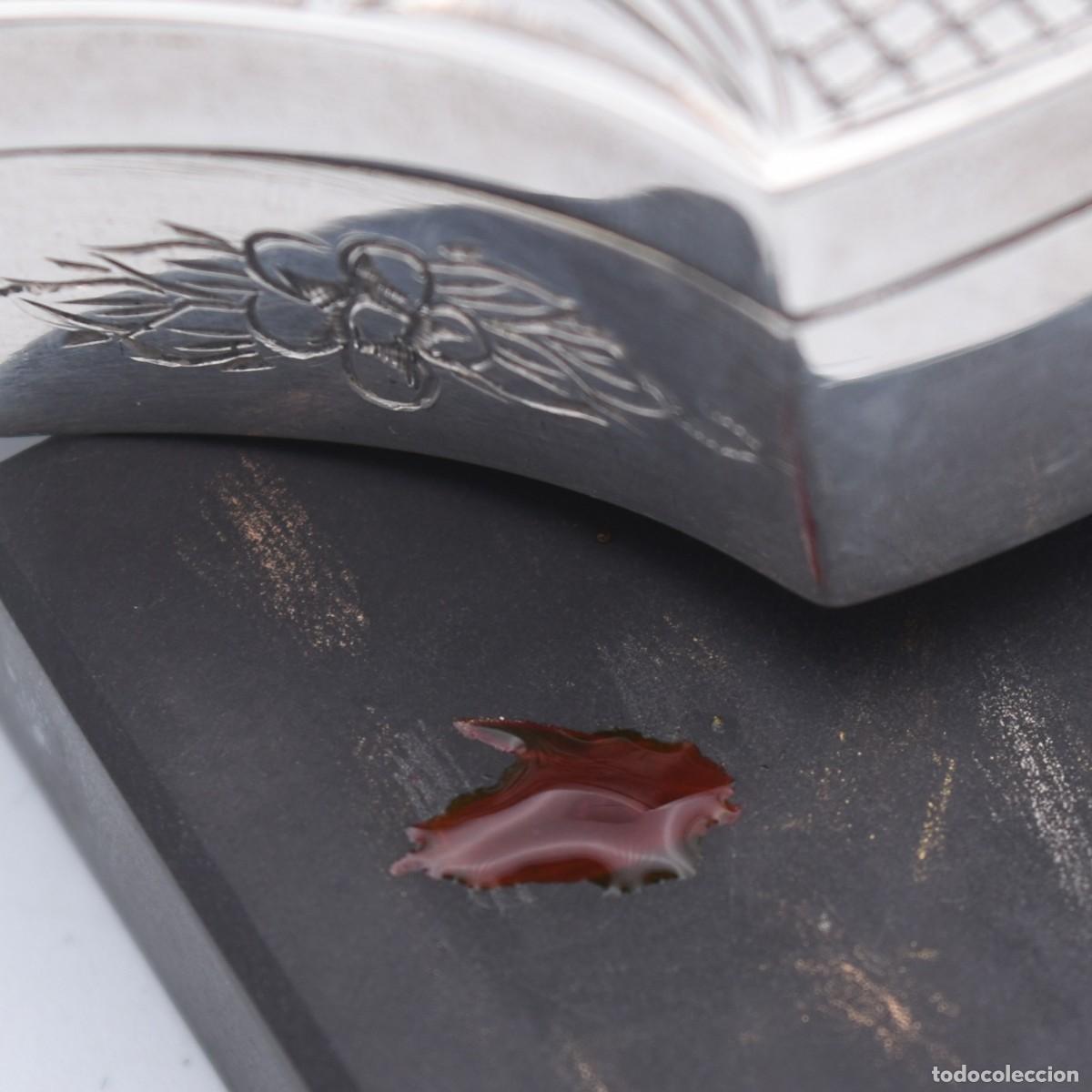Antig&uuml;edades: Caja de rap&eacute; o alhajas - Plata - Foto 8