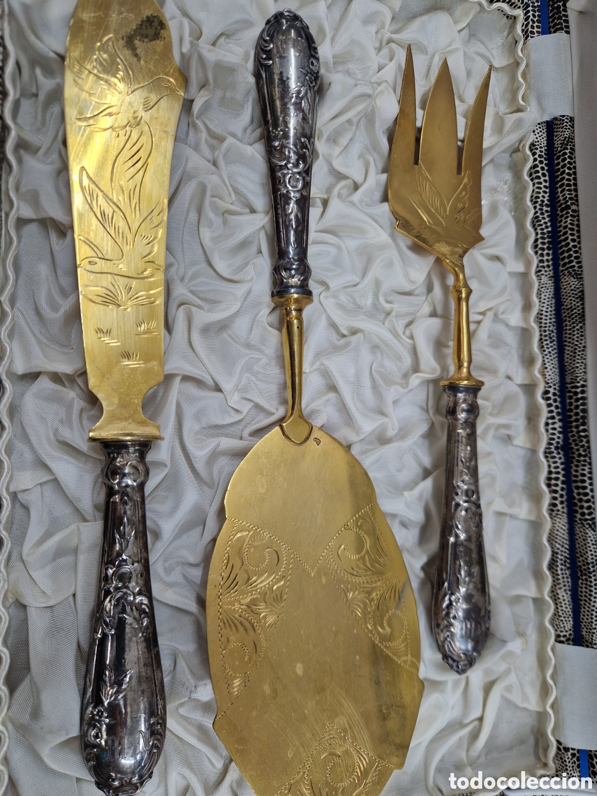 Antig&uuml;edades: Juego de servir postre - Foto 3