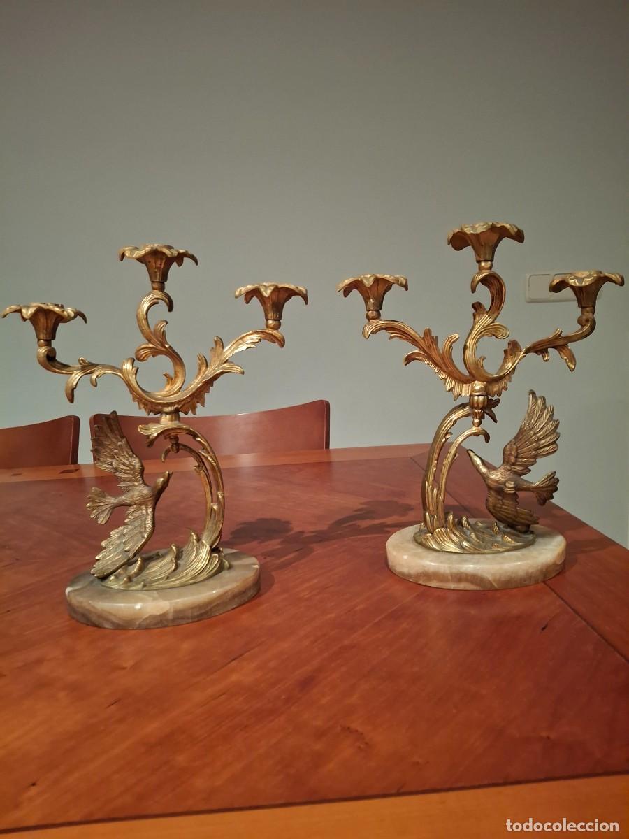 Antig&uuml;edades: Dos candelabros de estilo antiguo - Foto 1