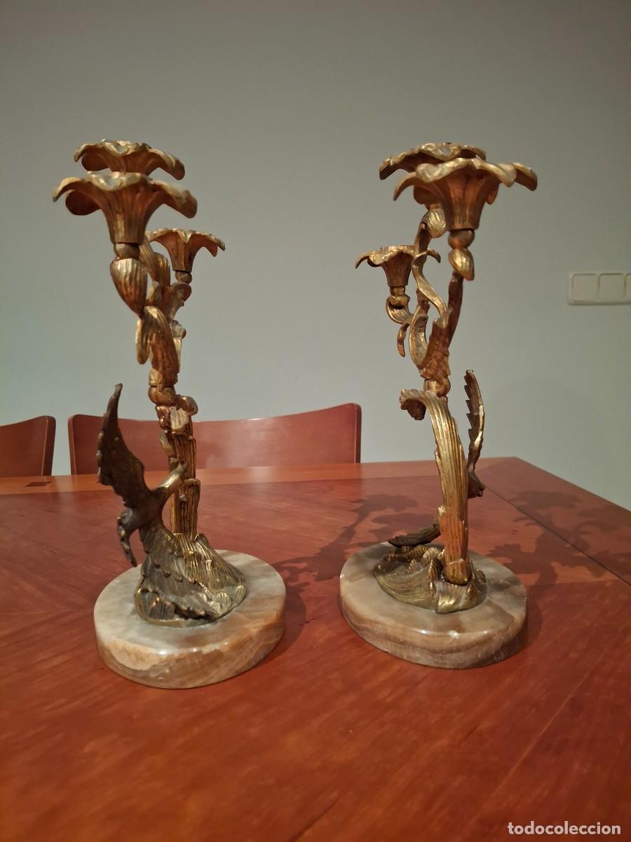 Antig&uuml;edades: Dos candelabros de estilo antiguo - Foto 3