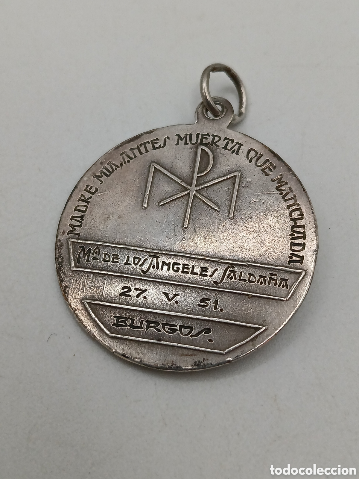 Antig&uuml;edades: Antigua medalla religiosa plata - Foto 4