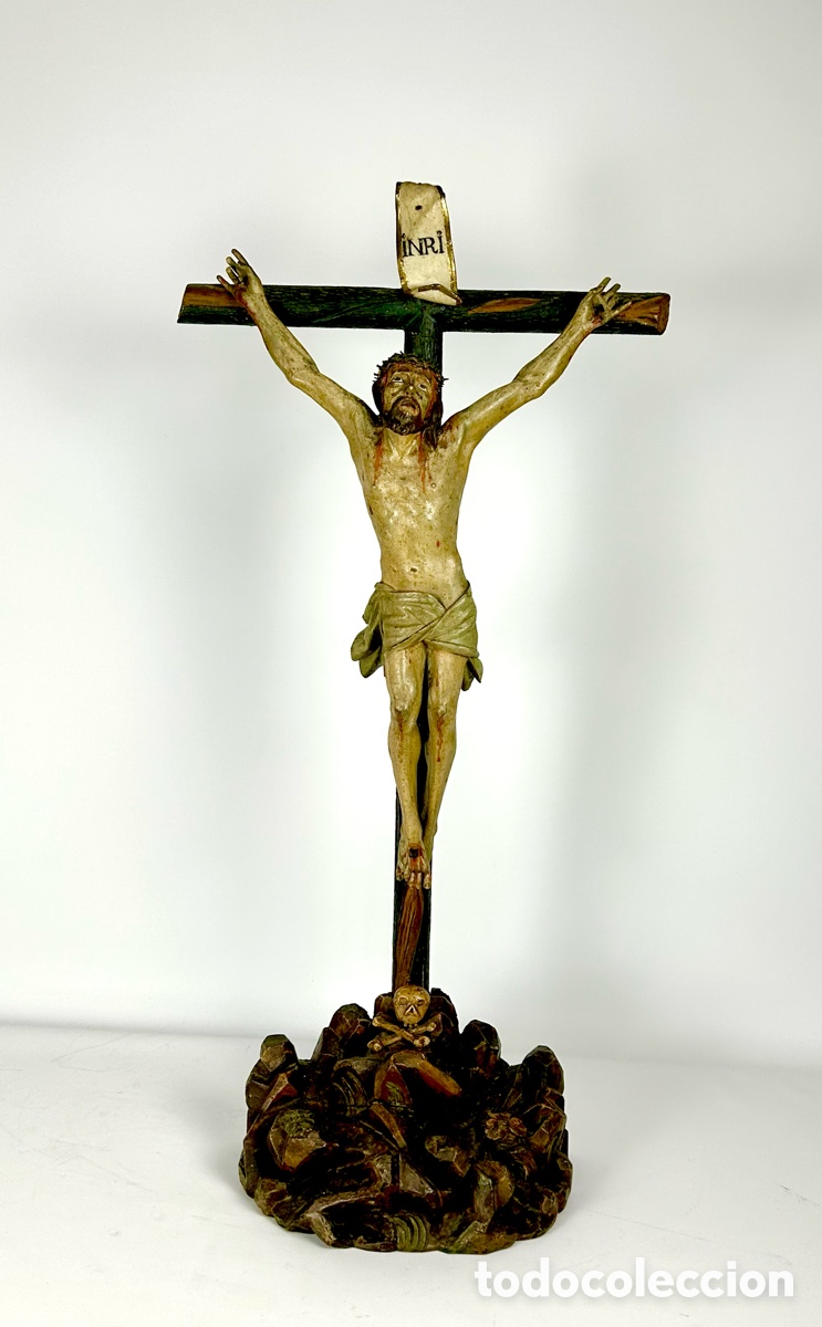 Antig&uuml;edades: Gran Cristo crucificado madera 1775&ndash;1850. - Foto 2