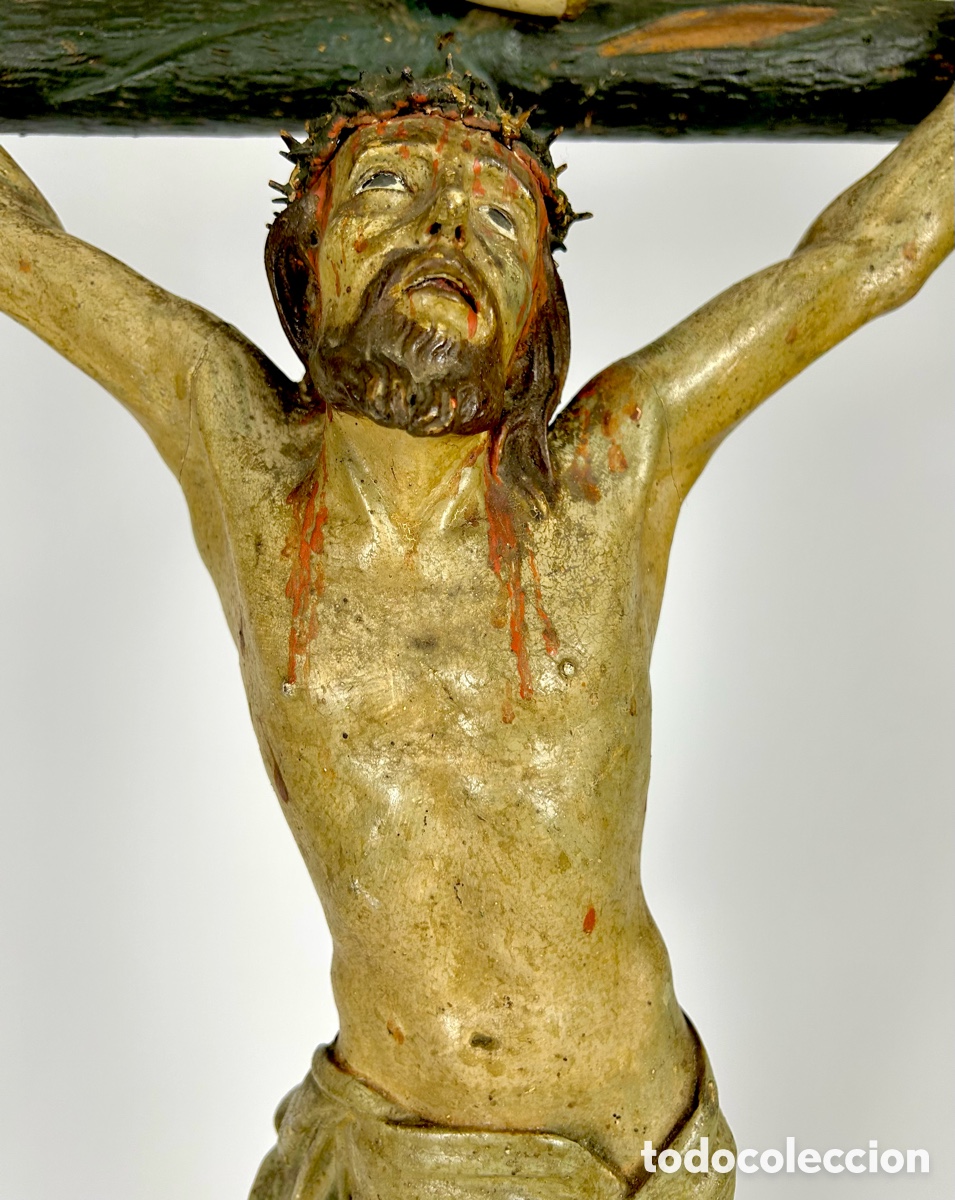 Antig&uuml;edades: Gran Cristo crucificado madera 1775&ndash;1850. - Foto 3