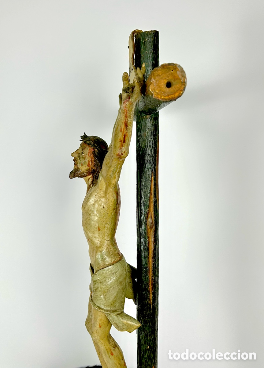 Antig&uuml;edades: Gran Cristo crucificado madera 1775&ndash;1850. - Foto 5
