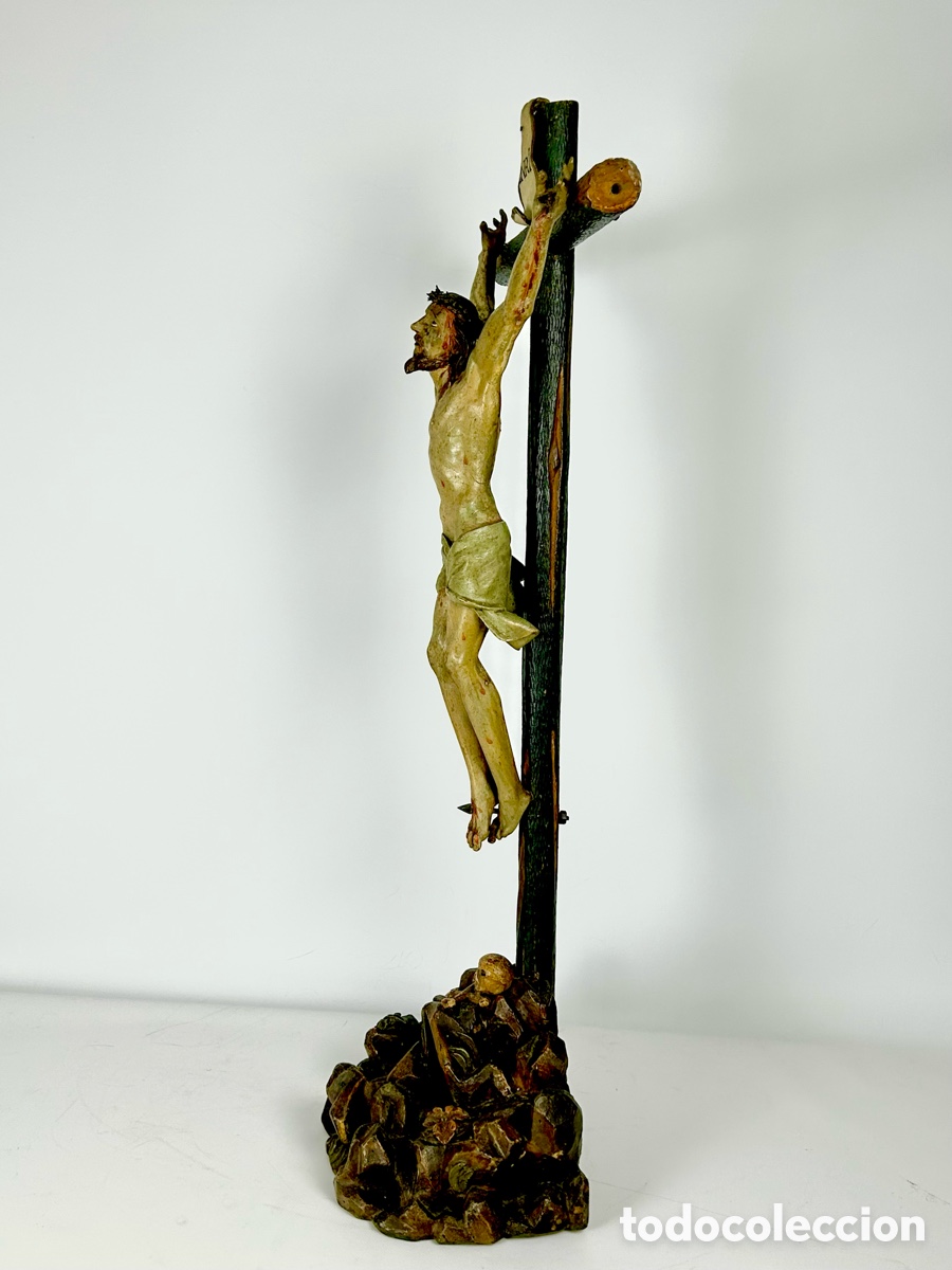 Antig&uuml;edades: Gran Cristo crucificado madera 1775&ndash;1850. - Foto 7
