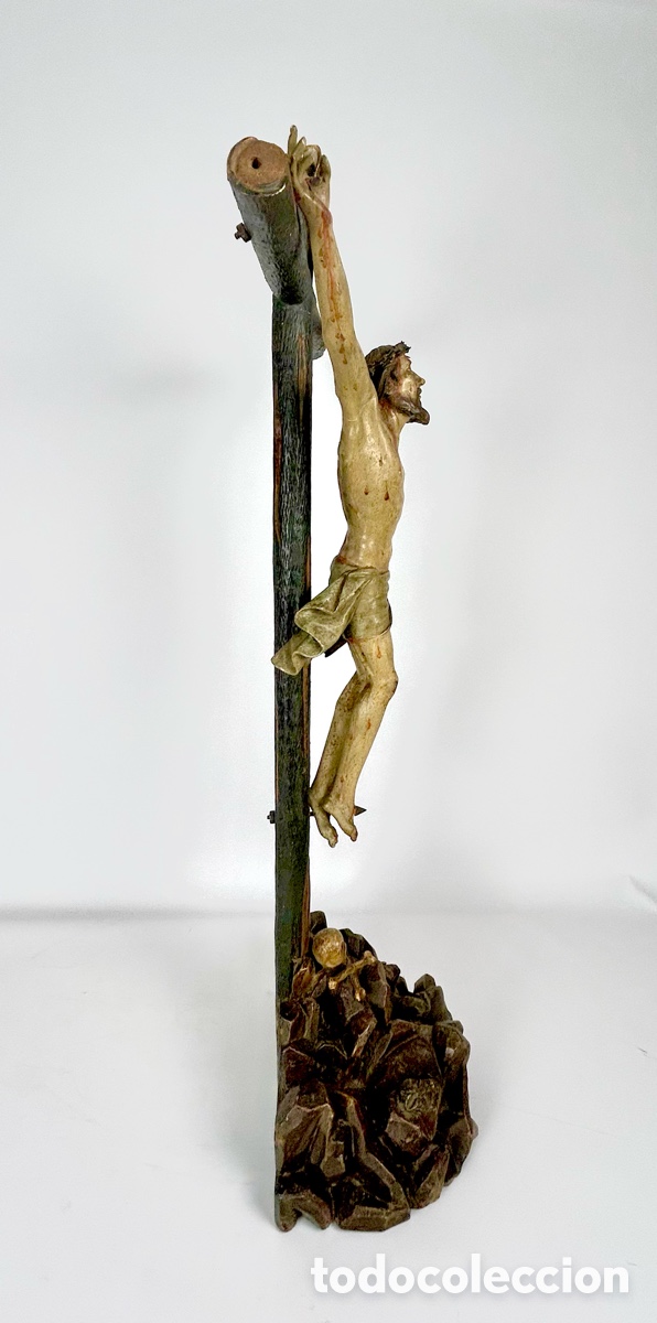 Antig&uuml;edades: Gran Cristo crucificado madera 1775&ndash;1850. - Foto 14