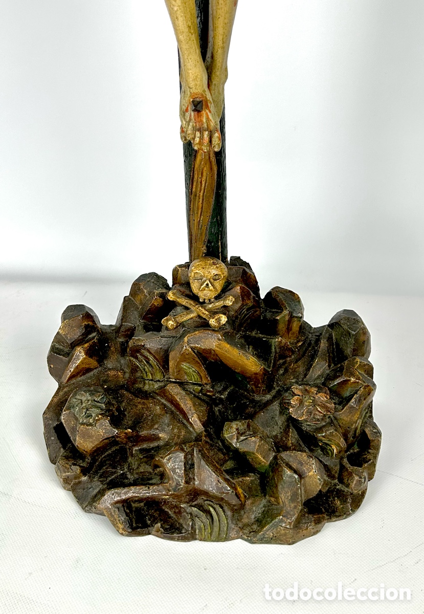 Antig&uuml;edades: Gran Cristo crucificado madera 1775&ndash;1850. - Foto 20