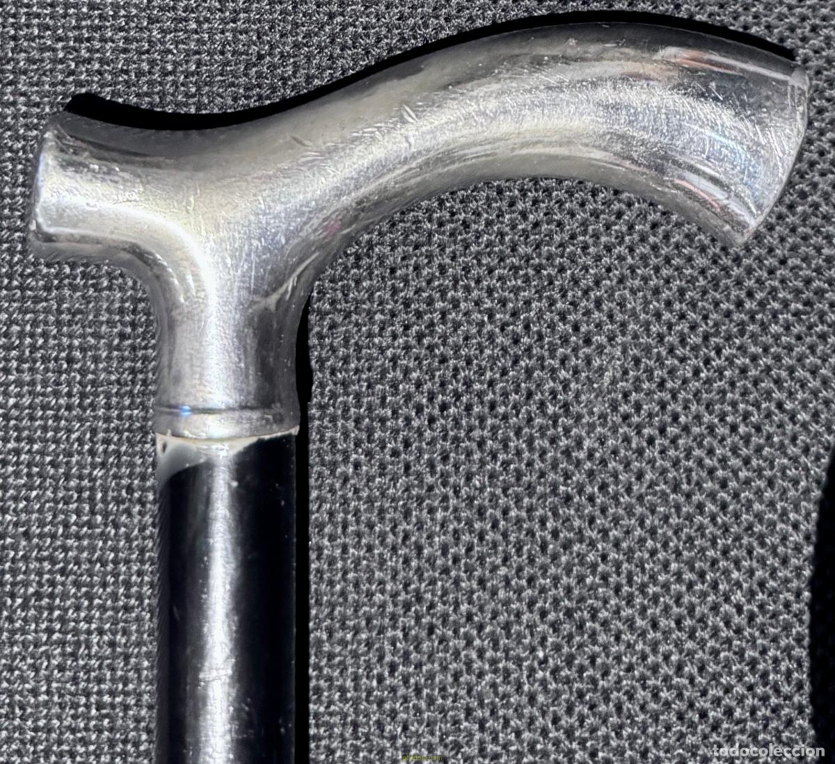 Antig&uuml;edades: BASTON EMPU&Ntilde;ADURA DE PLATA 81cm - Foto 3
