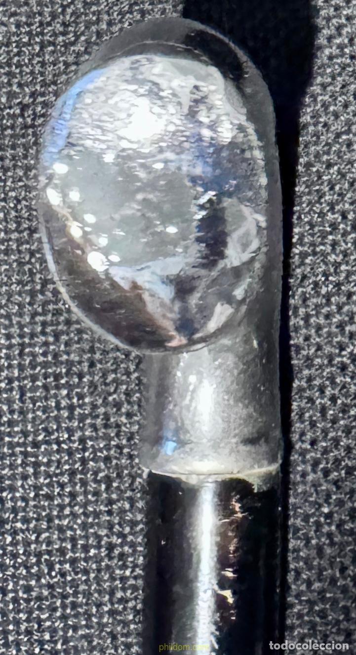 Antig&uuml;edades: BASTON EMPU&Ntilde;ADURA DE PLATA 81cm - Foto 5