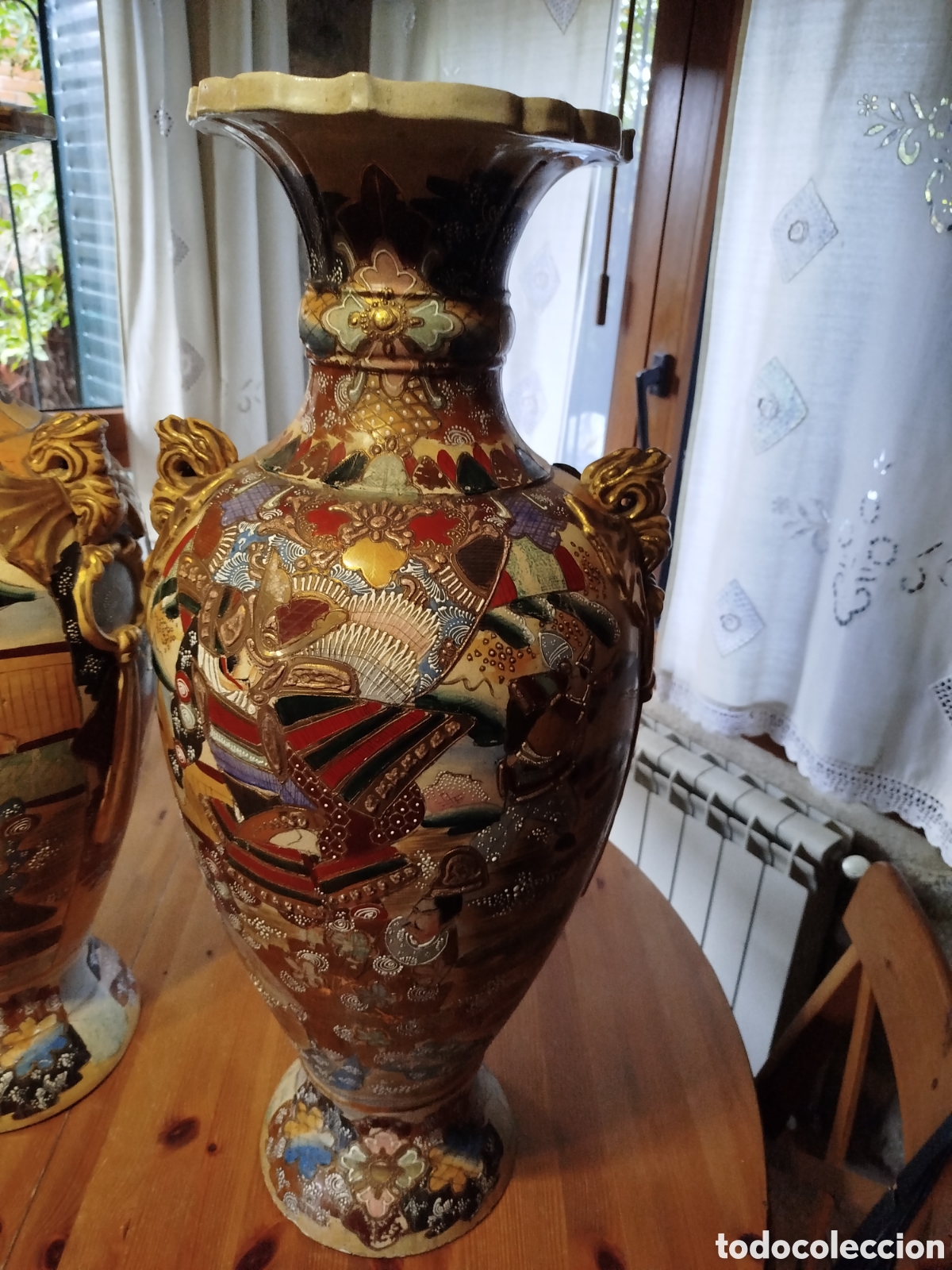 Antig&uuml;edades: Pareja jarrones de Satsuma. 80cm - Foto 3