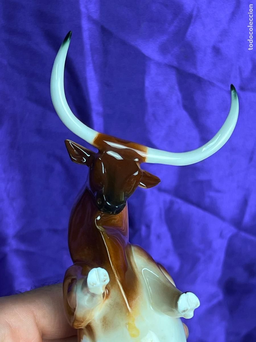 Antig&uuml;edades: PRECIOSO TORO DE PROCELANA DE ALGORA - Foto 6