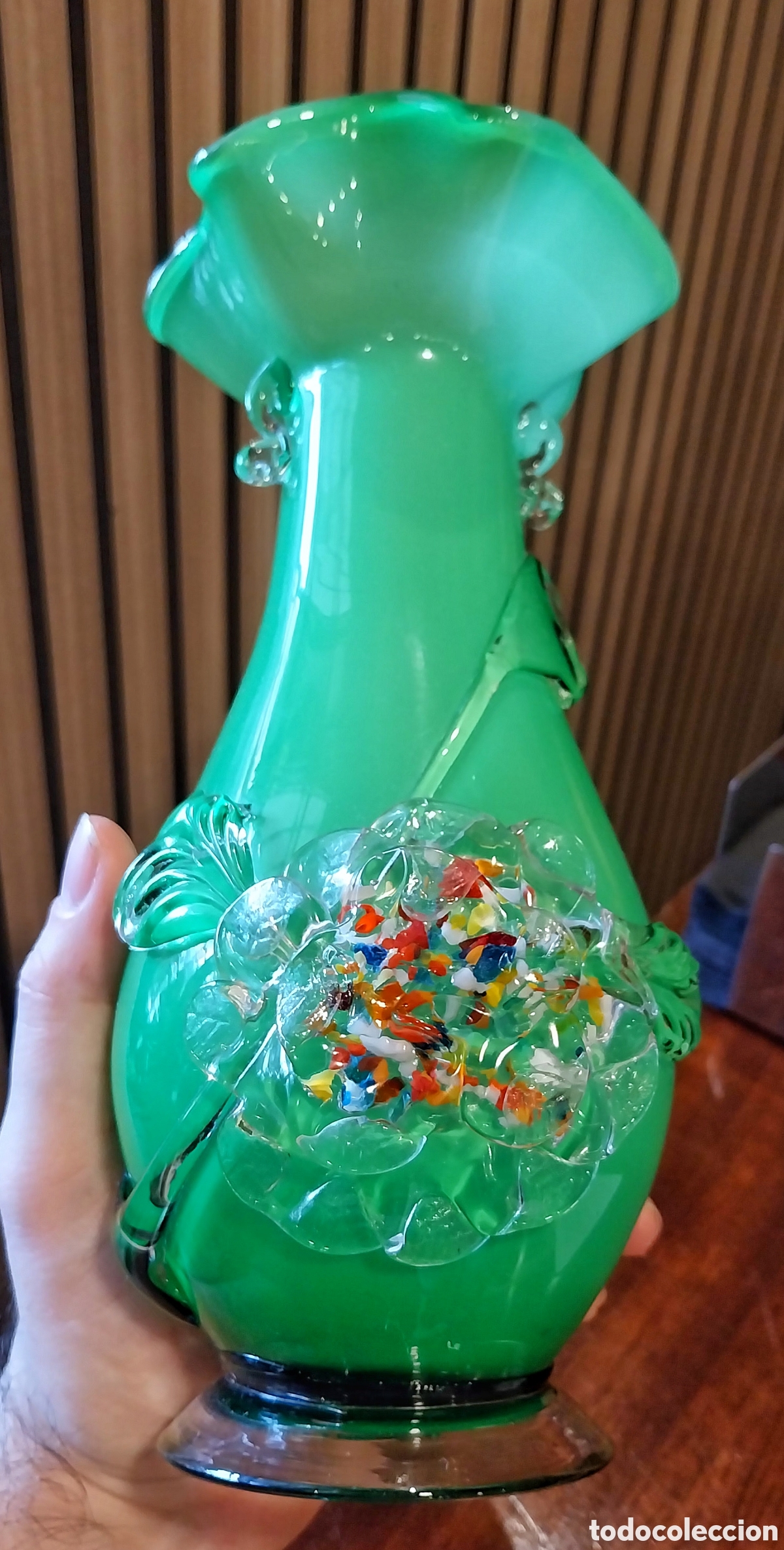 Antig&uuml;edades: Jarr&oacute;n de cristal de Murano. - Foto 1