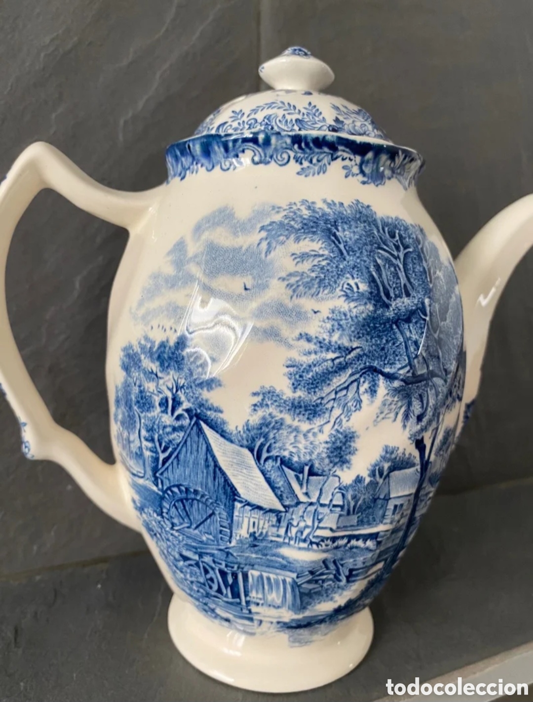 Antig&uuml;edades: Tetera Johnson Bros Mill Stream azul - Foto 3