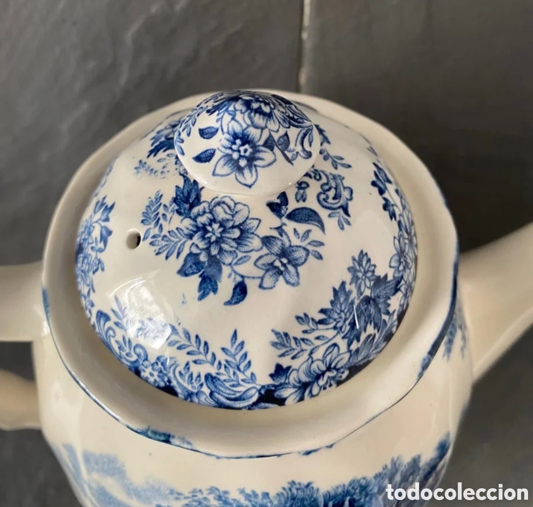 Antig&uuml;edades: Tetera Johnson Bros Mill Stream azul - Foto 4