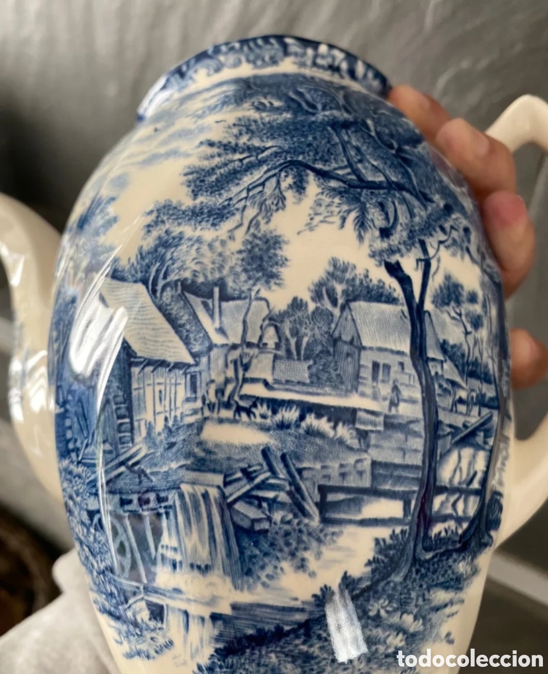 Antig&uuml;edades: Tetera Johnson Bros Mill Stream azul - Foto 7