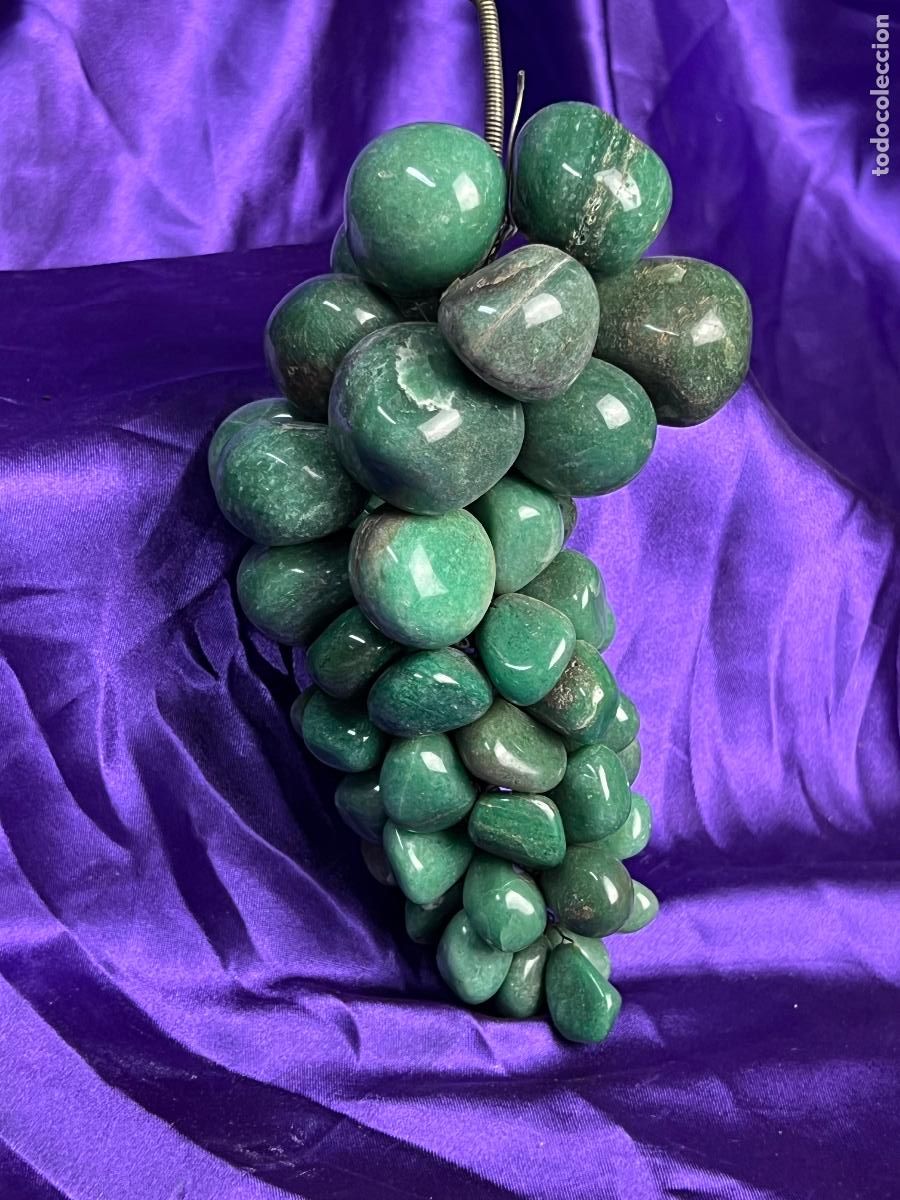 Antig&uuml;edades: ESPECTACULAR RACIMO DE UVAS EN CUARZO ROSA - Foto 3