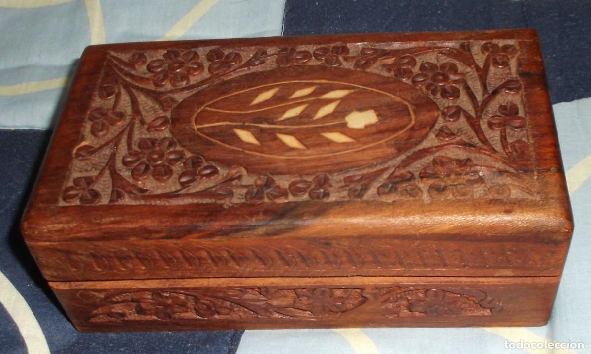 Antig&uuml;edades: caja artesania de madera de la india - Foto 1