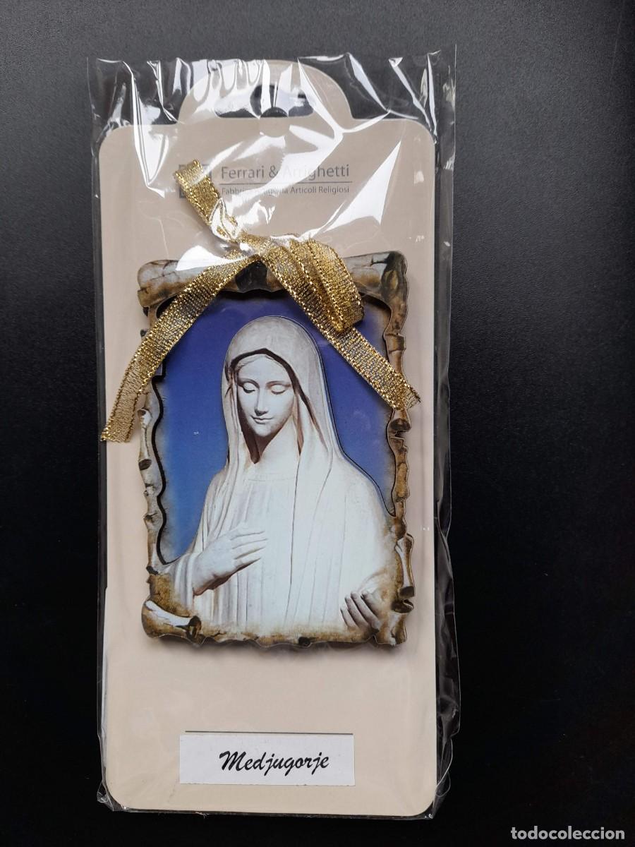 Antig&uuml;edades: Cuadrito de madera de la Virgen de Medjugorje - Foto 1